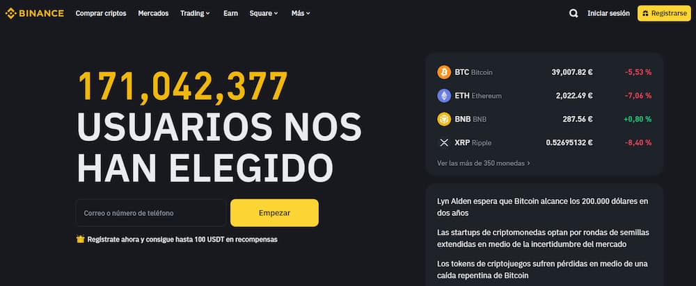 Conseguir criptomonedas gratis con Binance